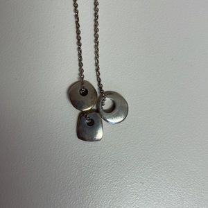Me&Ro Silver pendant necklace with three separate charms